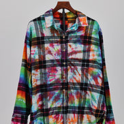 Chromatic Plaid Flannel Shirt