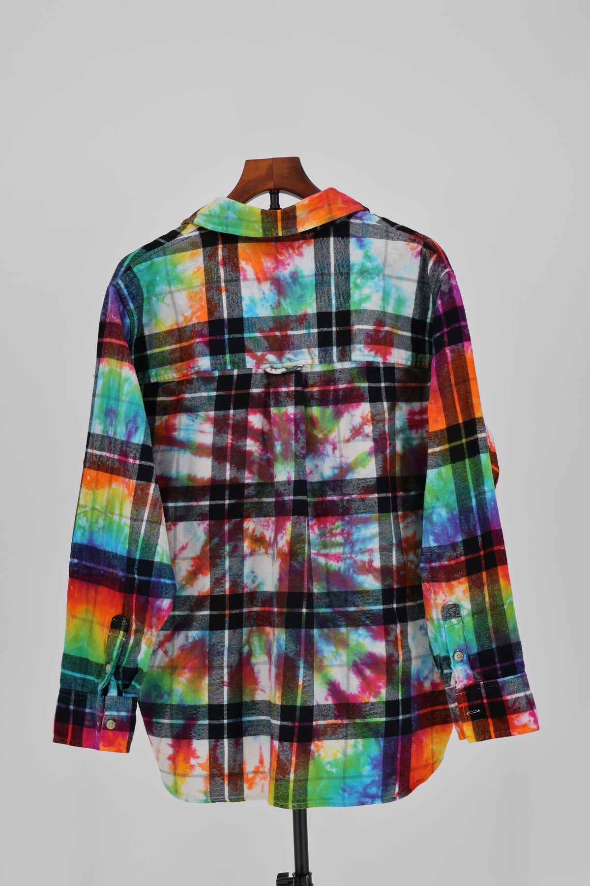 Chromatic Plaid Flannel Shirt