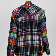 Chromatic Plaid Flannel Shirt