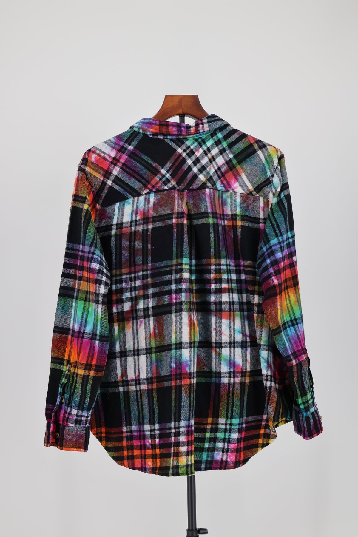 Chromatic Plaid Flannel Shirt