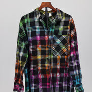 Chromatic Plaid Flannel Shirt
