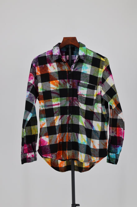 Chromatic Plaid Flannel Shirt