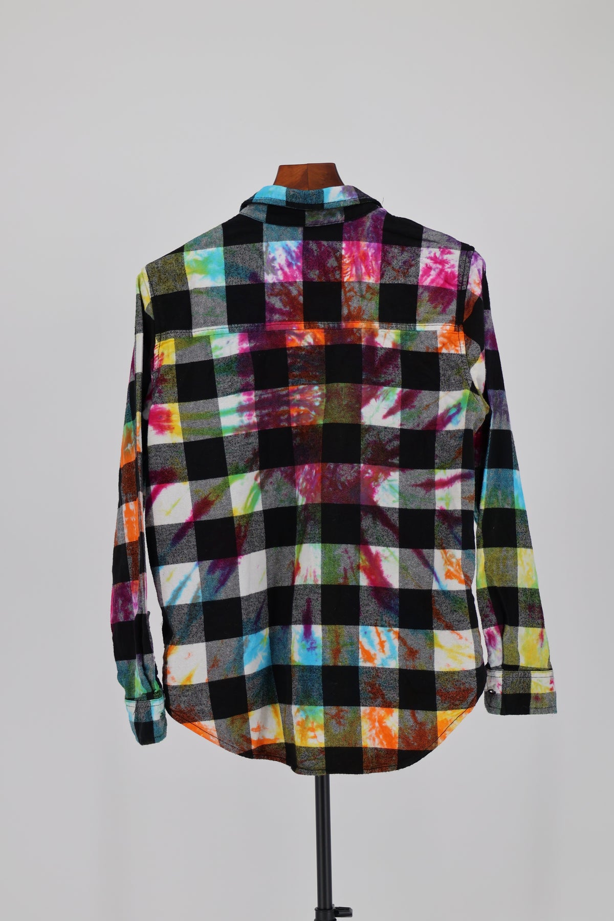 Chromatic Plaid Flannel Shirt