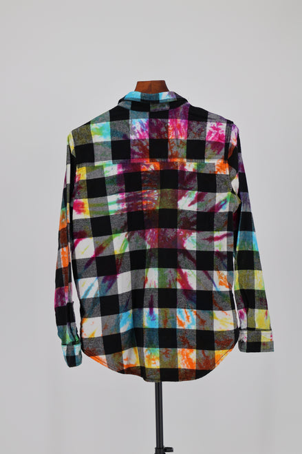 Chromatic Plaid Flannel Shirt