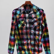 Chromatic Plaid Flannel Shirt