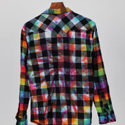 Chromatic Plaid Flannel Shirt