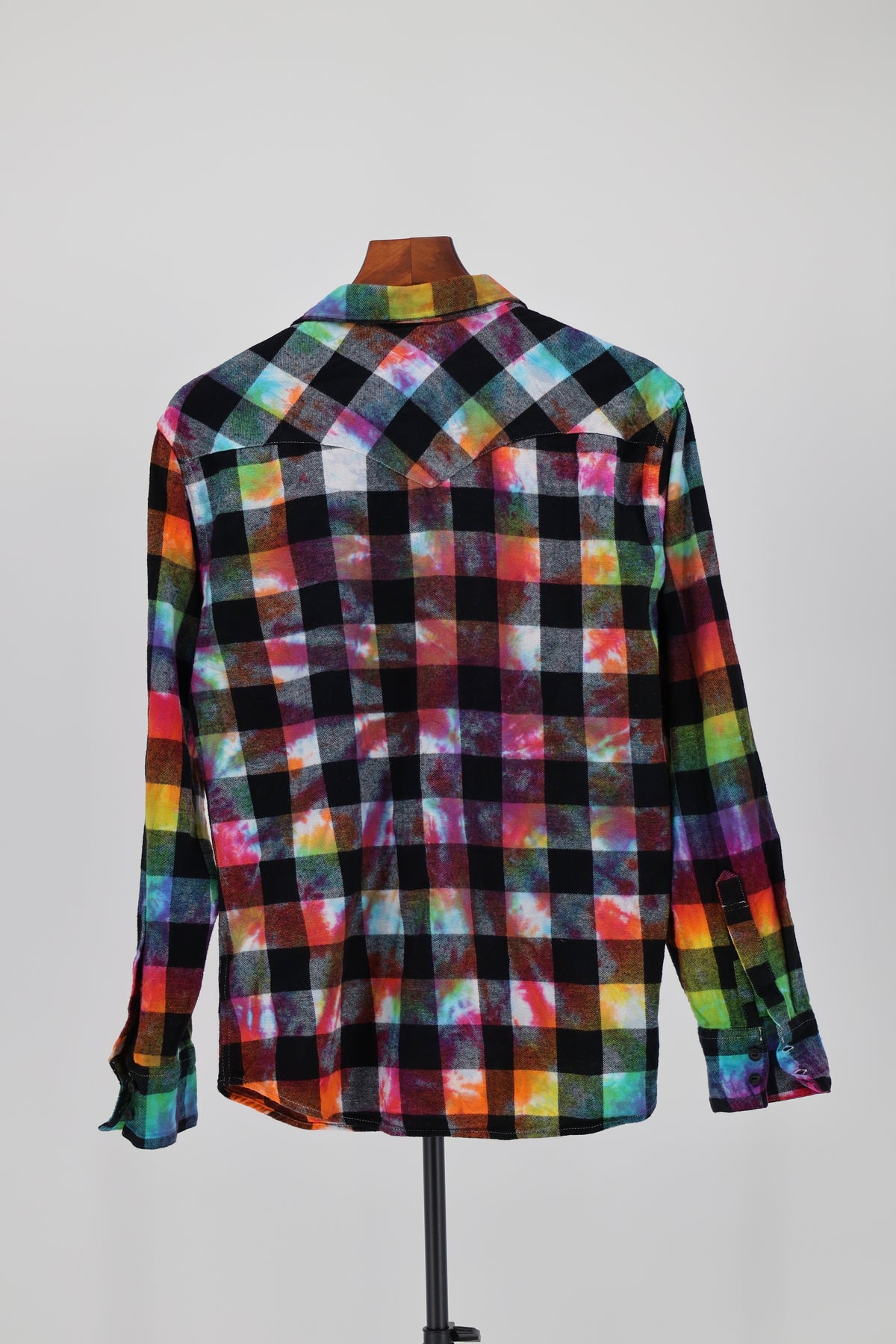 Chromatic Plaid Flannel Shirt