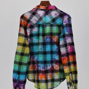 Chromatic Plaid Flannel Shirt
