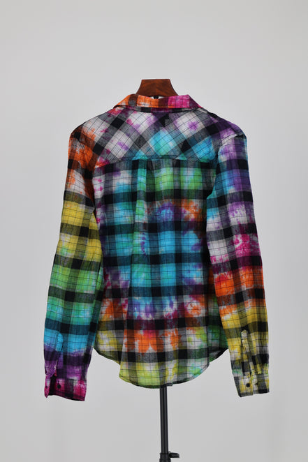 Chromatic Plaid Flannel Shirt