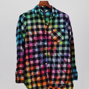 Chromatic Plaid Flannel Shirt