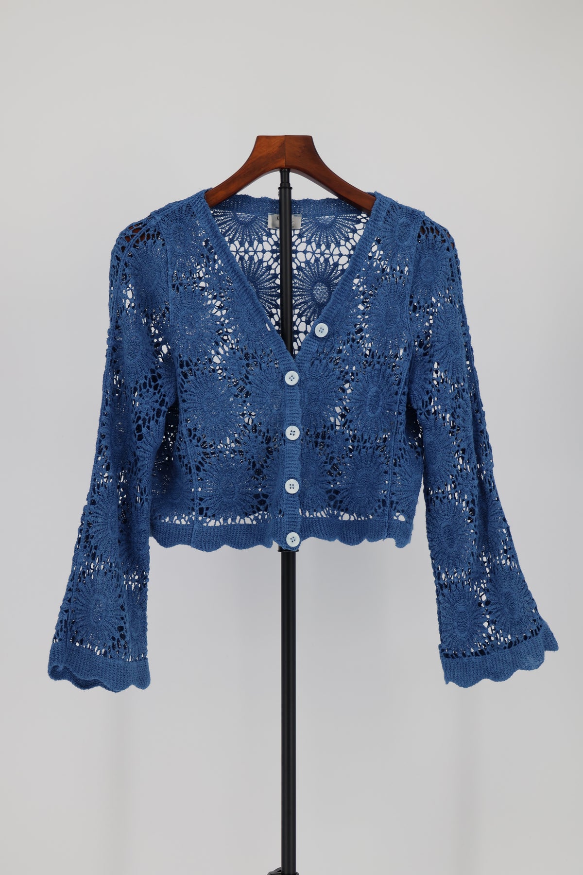 Indigo lace sweater