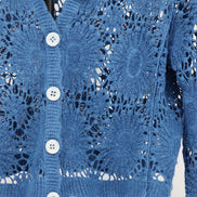Indigo lace sweater