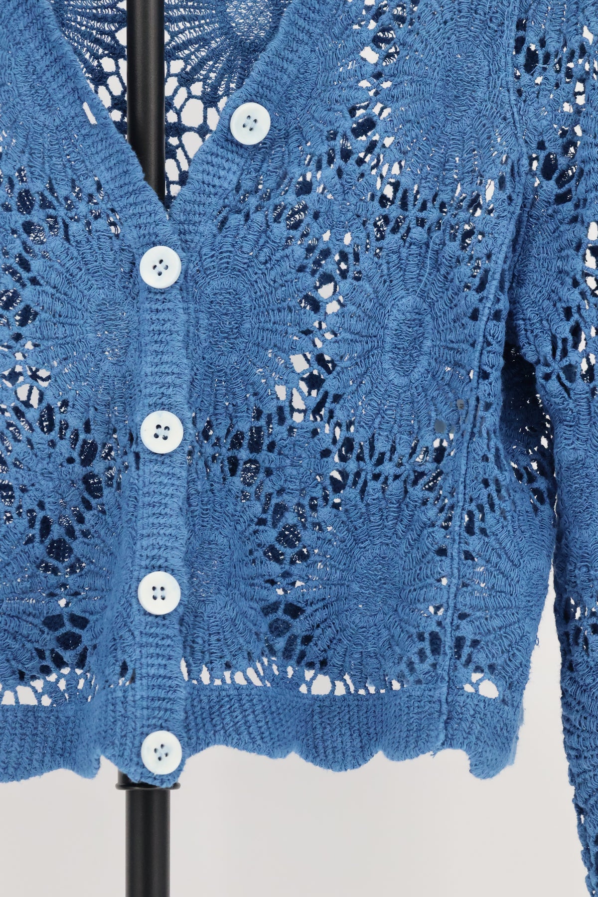 Indigo lace sweater