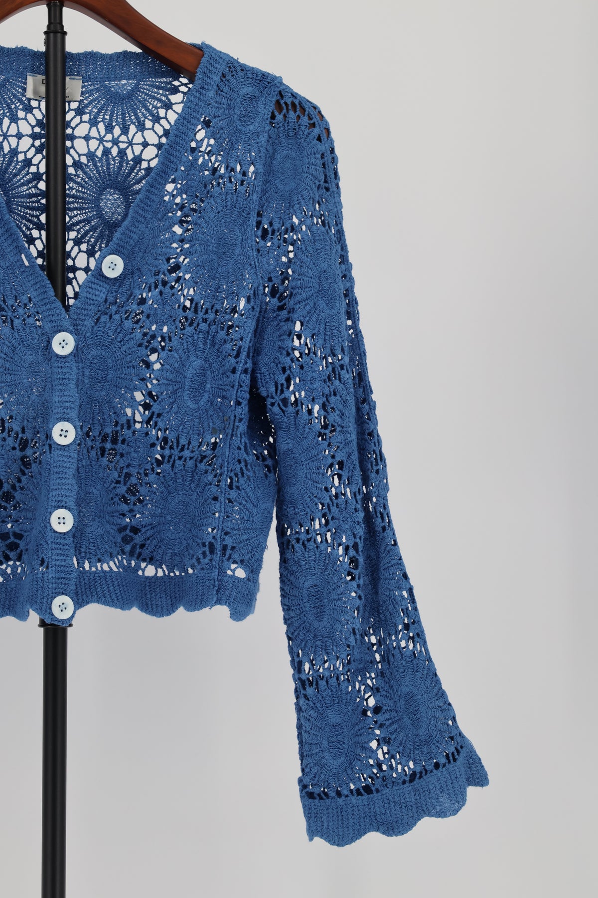 Indigo lace sweater