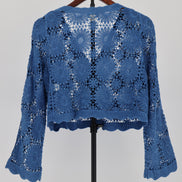 Indigo lace sweater