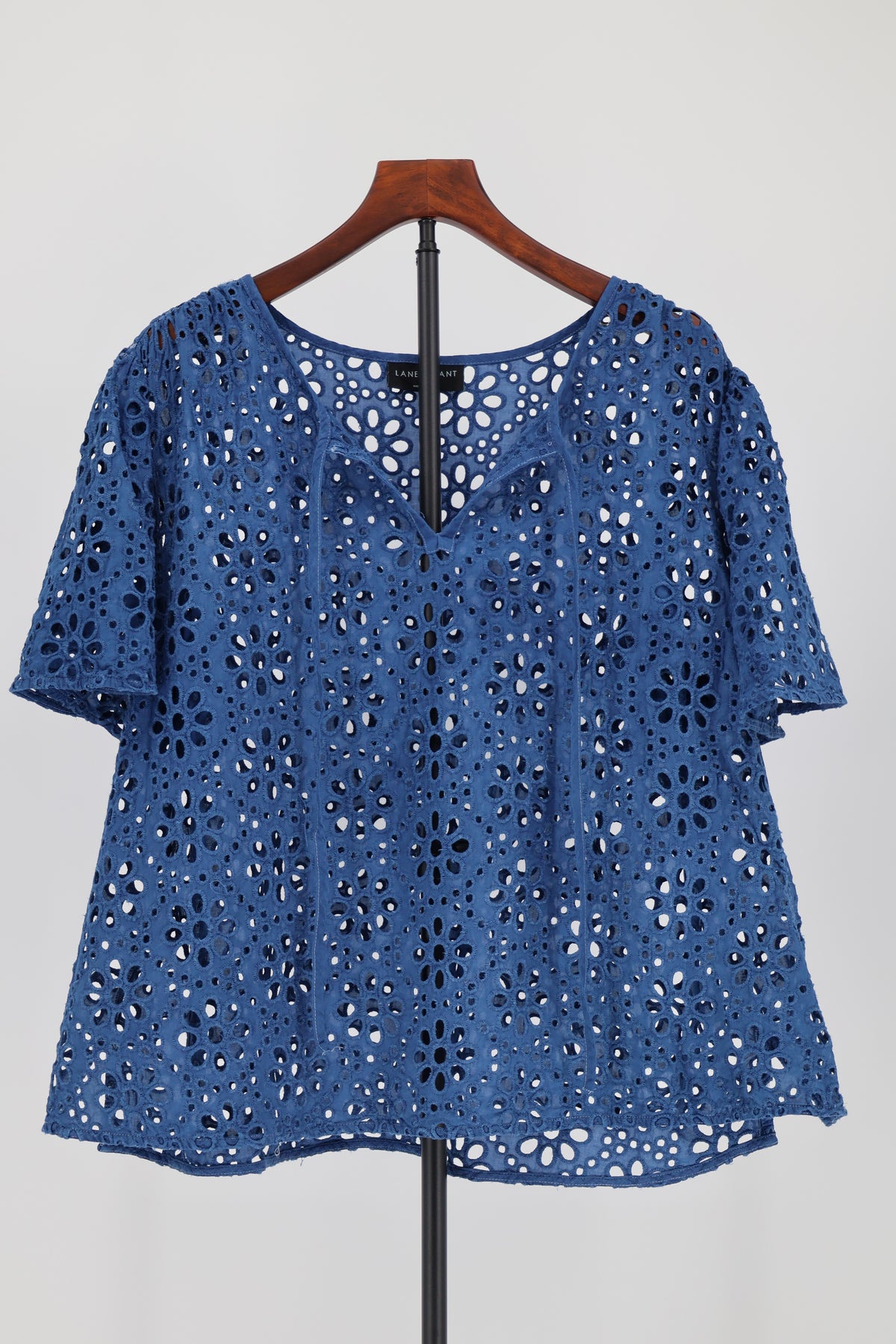 Indigo lace top