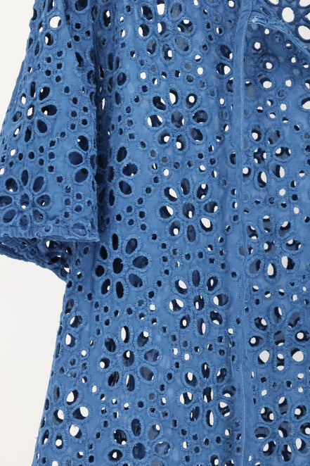 Indigo lace top