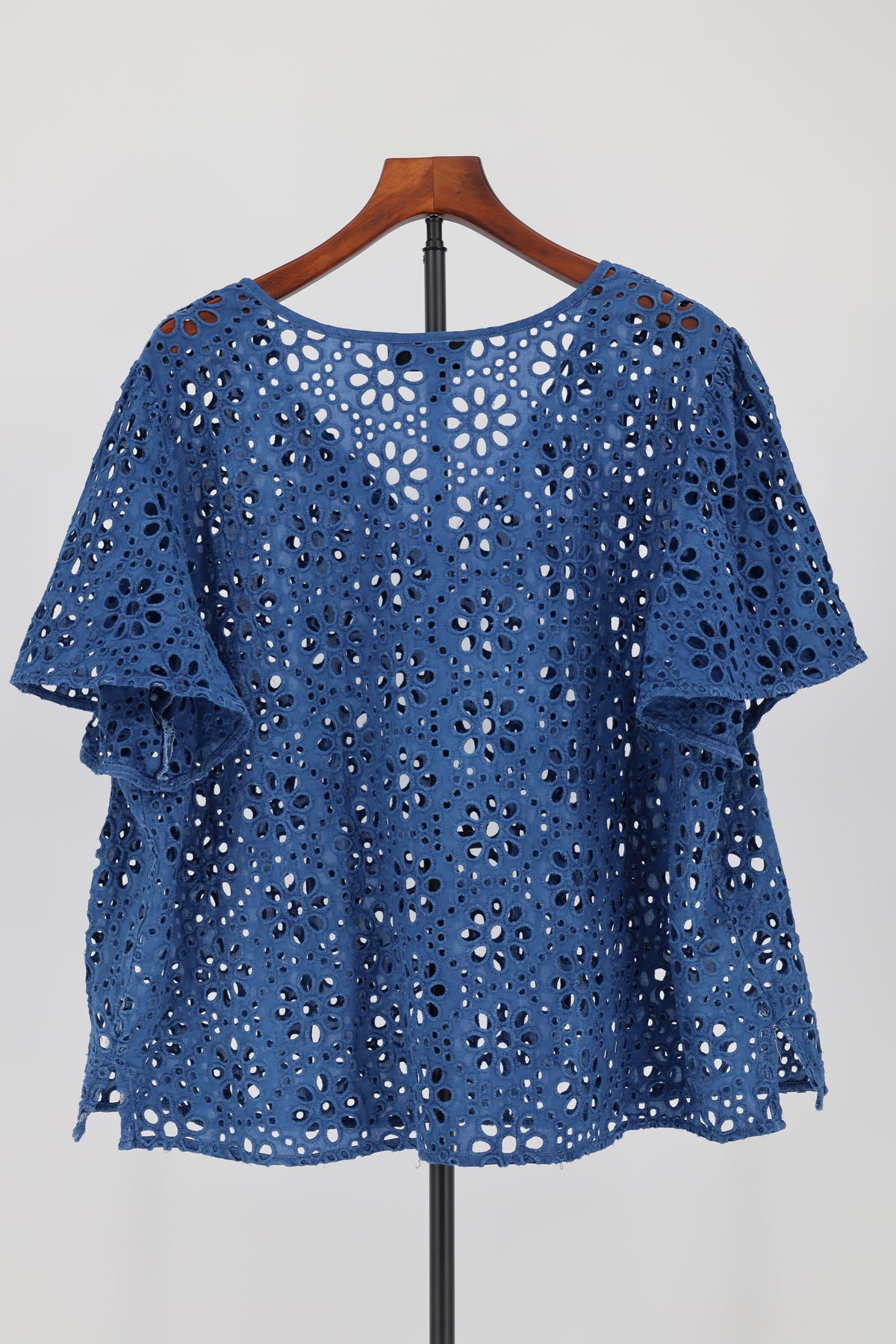 Indigo lace top