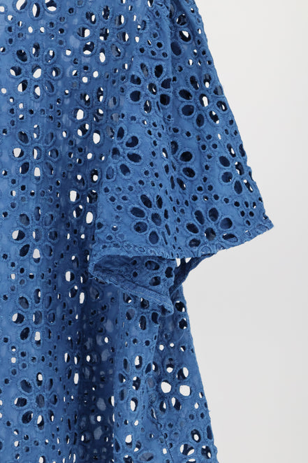 Indigo lace top