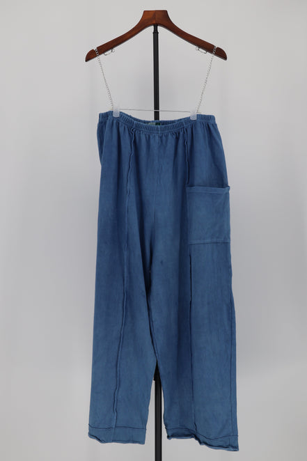 Indigo Wide Leg Knit Pants