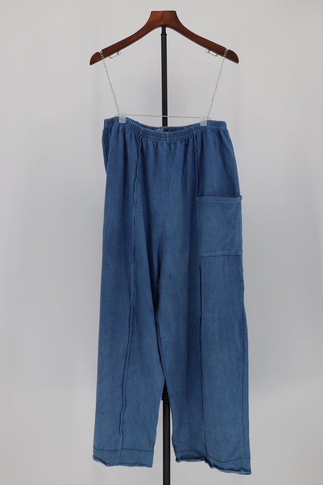 Indigo Wide Leg Knit Pants