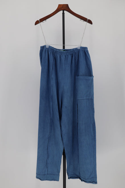 Indigo Wide Leg Knit Pants